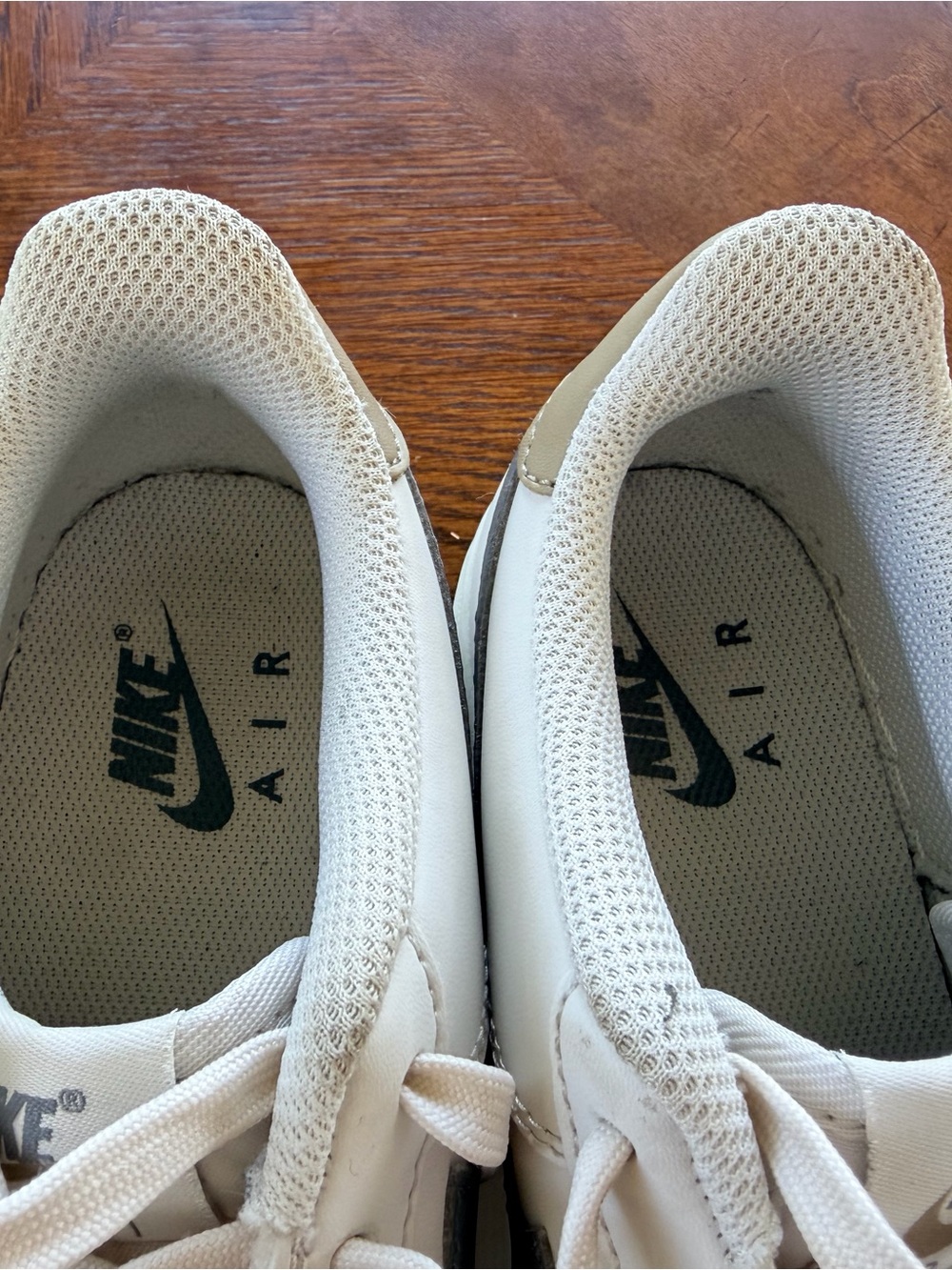 Nike Kids White Air Force 1 Sneakers with Grey Swoosh - Picture 8 of 10
